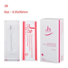 5RL макияж бровей Иглы стерилизованные 100 шт Перманентный макияж иглы татуировки Needle-B5