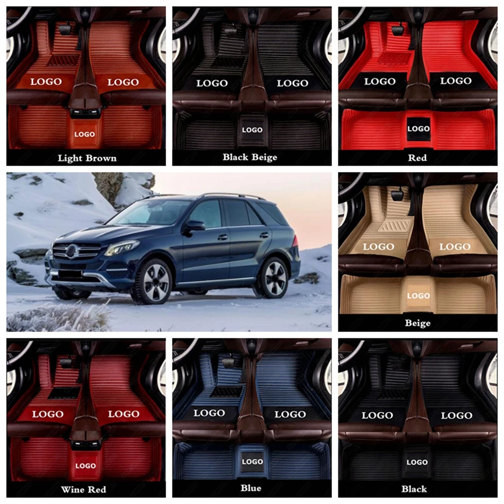 Custom Leather Car Floor Mats For Mercedes Benz Gle 300d Gle350 Gle350d