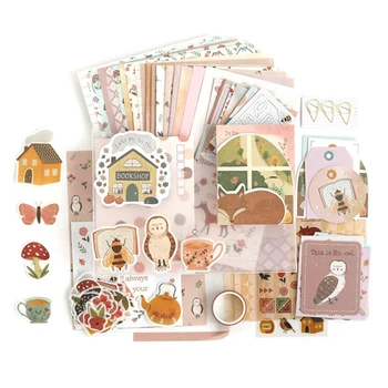 

118pcs Hand Account Scrapbook Stickers Set background decoration basic note material spree Diary Decor Stationery Paper ins