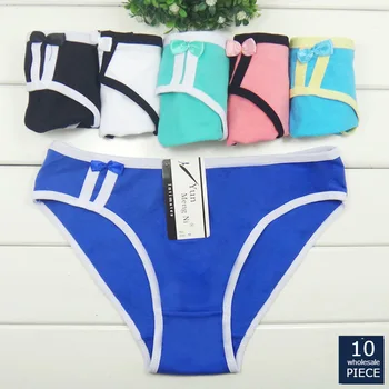 

1-10 pcs/lot dropping ladies Pantie cotton girl briefs comfortable breathable seamless quality underwear women #86789