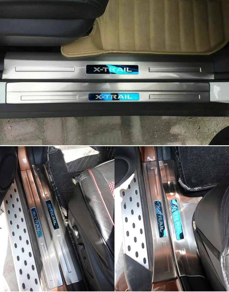 Для Nissan X-Trail X Trail XTrail T32 T31 2008- высококачественные нержавеющие двери и подоконники защита для тарелок стайлинга автомобилей