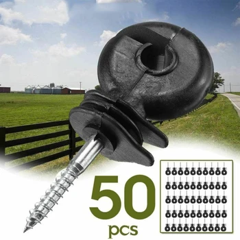 

50pcs / Package Black Animal Husbandry Electronic Fence Insulation Nail Wire Safety Agriculture Gardening Accessories