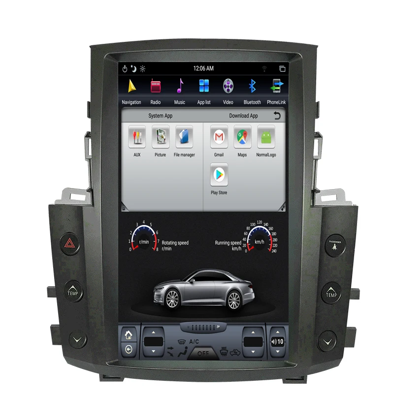 Perfect NAVITOPIA 12.1inch Vertical Screen Tesla Android 7.1 Car GPS Navigation for Lexus LX570 Car DVD Multimedia Player 4