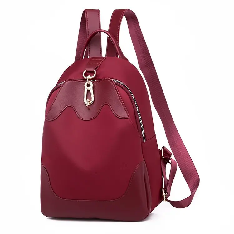 New Style Oxford Cloth Contrast Color Backpack WOMEN'S Bag Manufacturers Wholesale Foreign Trade Export Cross Border for on Beha