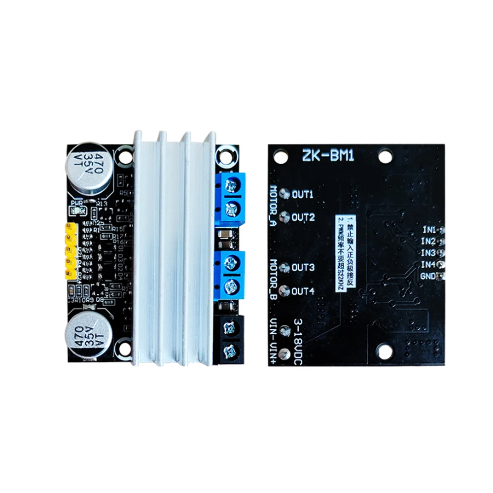 10A 3-18V DC Motor Drive Module Reversing PWM Speed Dual H Bridge