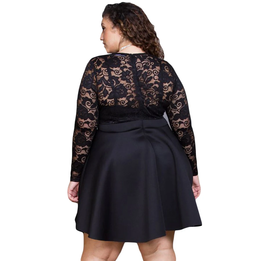 Платье для выпускного вечера с длинным рукавом Vestidos De Gala T040 элегантное кружевное платье для выпускного вечера размера плюс короткие черные вечерние платья с v-образным вырезом для женщин