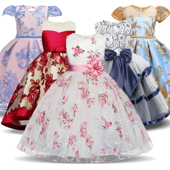

Kids Dress For Girls Dresses Summer Tutu Clothes Wedding Events Flower Girl Dress Birthday Party Costumes Children Clothing 3-8T