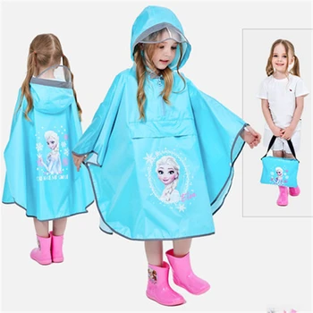 Disney Frozen Elsa dziecięcy płaszczyk przeciwdeszczowy dla dzieci Poncho Oxford tkaniny dziewczyna płaszcz przeciwdeszczowy dla dzieci Cartoon jednoosobowe chłopcy dziewczęta kurtka przeciwdeszczowa tanie i dobre opinie CN (pochodzenie) peleryna przeciwdeszczowa 20190808-5 RainWear Jednoosobowy odzież przeciwdeszczowa płaszcze przeciwdeszczowe