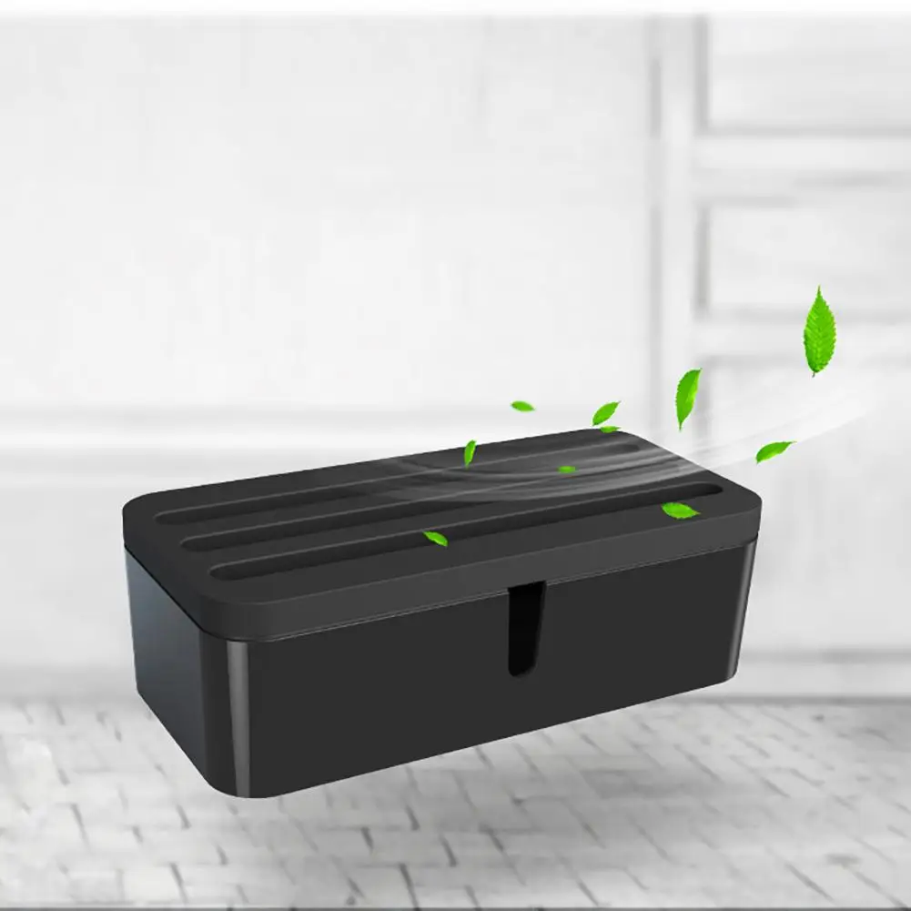 ABS+ PC держатель дизайн удобный черный белый кабель аккуратное хранение коробка выключатель питания легко нагревать излучение предотвращает безопасность пыли