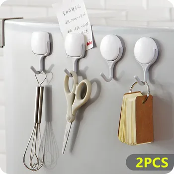 

2pcs/lot pothook 2 In 1 fridge magnet magic hooks Magnetic Sticker microwave refrigerator door message Sticker home decor