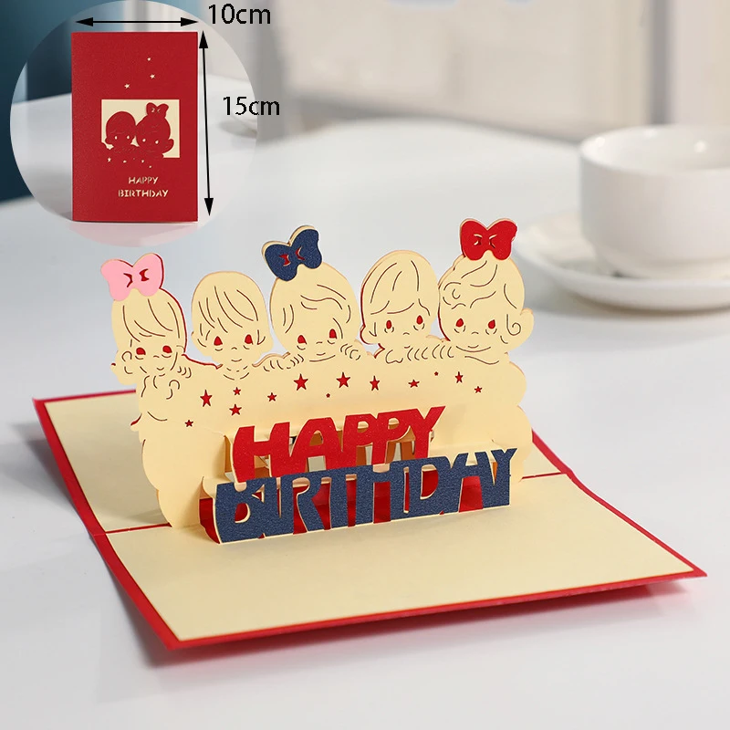 3D Pop Up Card Animal Park Happy Birthday Invitation Card for Girl Kids Wife Husband Greeting Postcard Favor Gift with Envelopes greeting cards