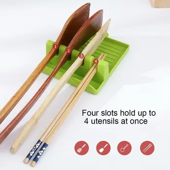 

Cooking Tools Kitchen Silicone/PP Spoon Rest Utensil Spatula Holder Heat Resistant Storage Shelves