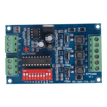 

Constant Current 3CH RGB 350ma*3CH/700ma*3CH DMX512 decoder DMX led controller WS-DMX-CHL-3CH 5-24V/12-36V