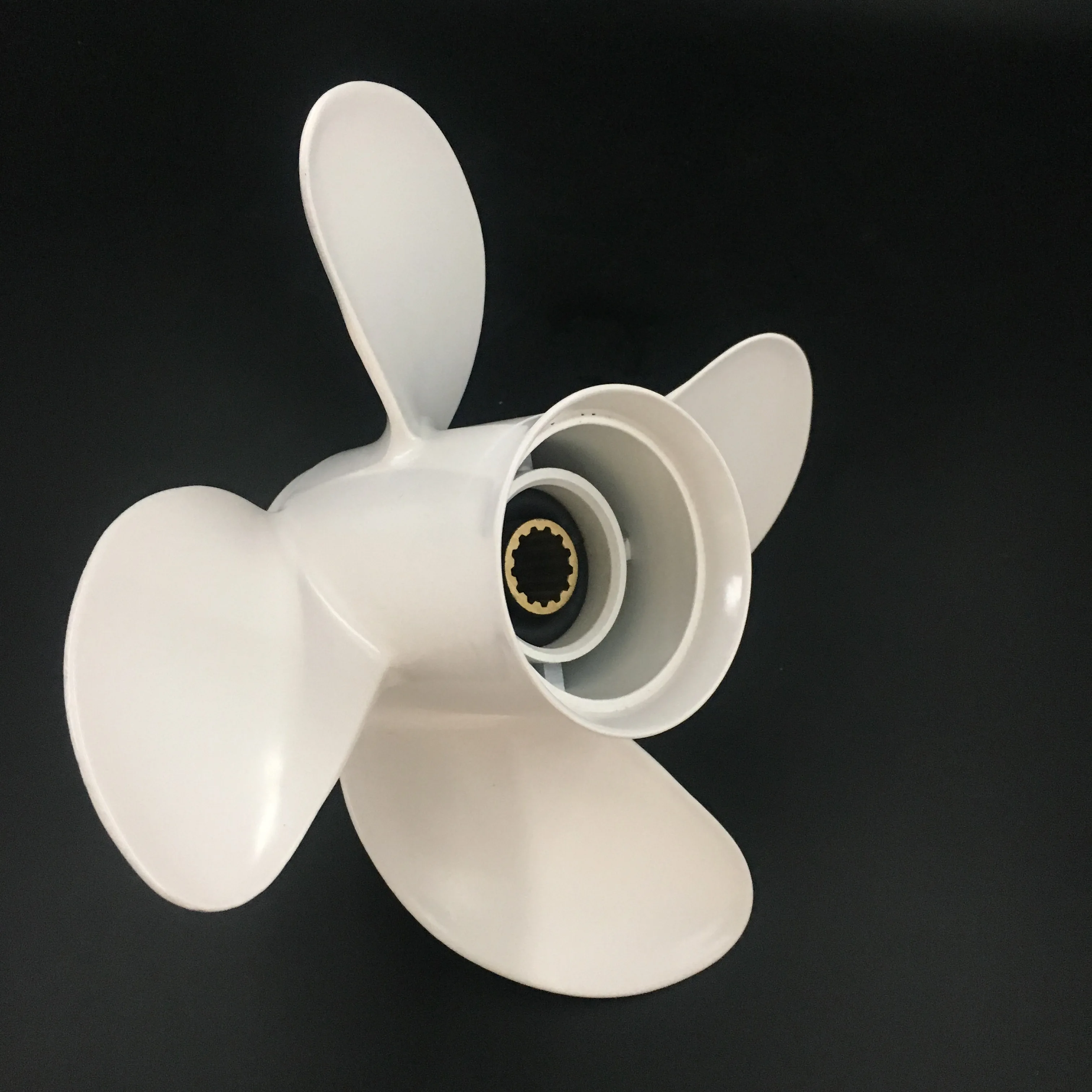 Captain Propeller 10 3/8x13 Fit Yamaha Outboard Engines 25HP 30HP 40HP 48HP F40 F50 50HP 55HP 60HP 13 Tooth Spline RH 4 Blade
