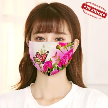 

Cotton PM2.5 mouth Mask Men's And Women's Butterfly Print Dustproof Windproof Smog Masks Bacteria Proof Flu Anti Dust Masks Face