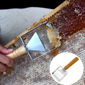 

Beekeeping Tools Beehive Honey cutter Uncapping Scraper Wooden handle Honeycomb Scraper Equipment Uncapping knife