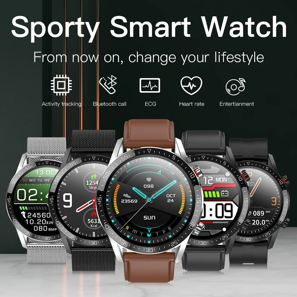 2020 New i9 Smart Watch Full Touch Round Screen Bluetooth Call Smartwatch Men Women Sports Fitness Waterproof Watch PK L13 GT2