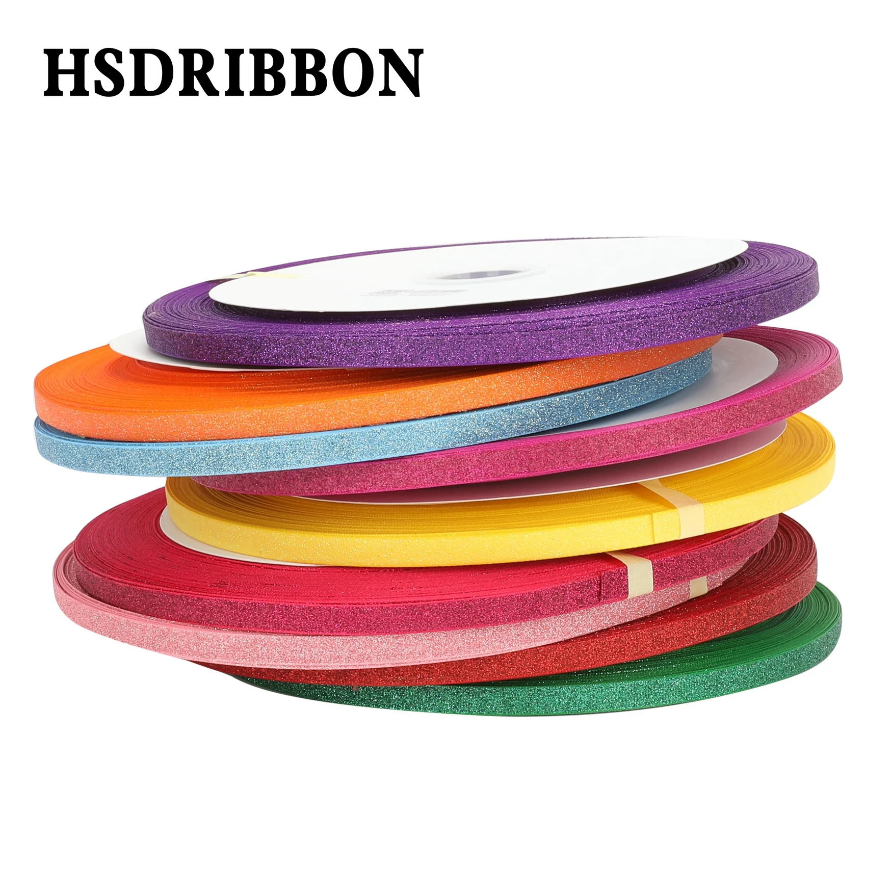 HSDRIBBON-9MM-3-8-inch-HSD-Genuine-Solid-Color-Glitter-Printed ...