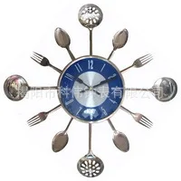 Fashion Creative 10 Inches Wall Clock Stainless Steel Clock Dial Flat-bottom Pot Metal Quartz Wall Clock