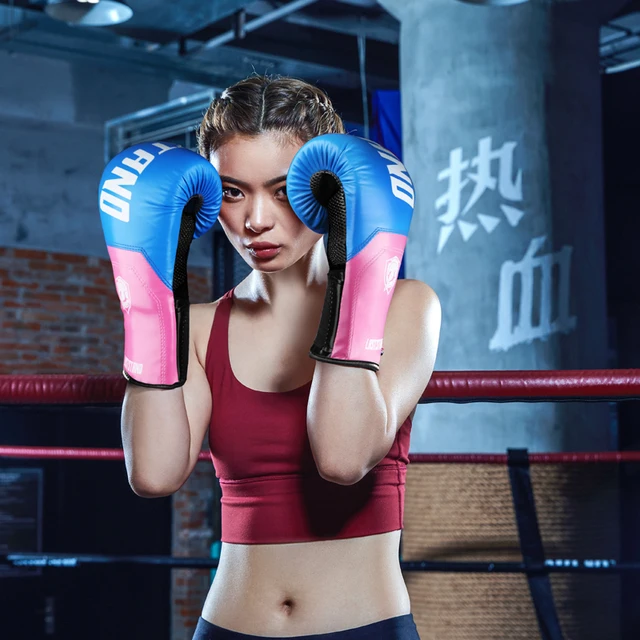 นวมชกมวย นวมวย ไทยและสากล Muaythai หนัง High Quality Adult Child Women/Men Boxing Gloves Leather 3