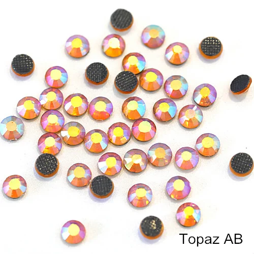 Topaz AB 1440 шт SS16 SS20 DMC Горячая фиксация стразы пришивные АВ цвета стеклянные стразы железо на камни стразы Горячая фиксация стразы для одежды B0156 - Цвет: Topaz AB