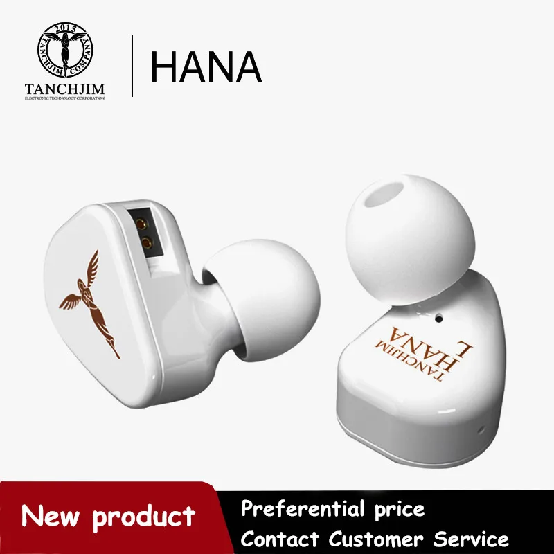 TANCHJIM HANA Dynamic Driver In Ear Earphone HiFi Monitor Audiophile Earphones Earbuds with 2Pin 0 78mm cable Earphone