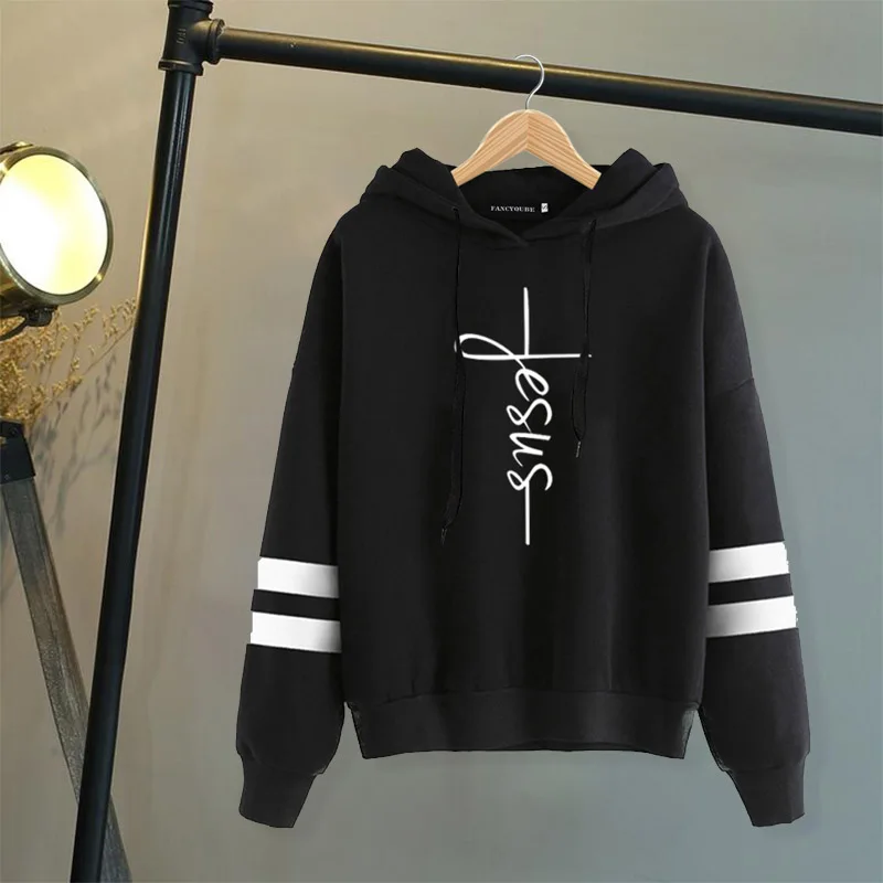 Sudaderas de mujer JESUS Christian Рождественский Свитшот женская уличная Толстовка Harajuku с