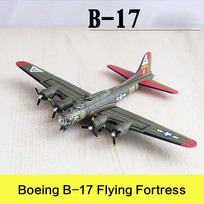 Military Alloy Airplane Model Bombing Plane Boeing B-17 Fly Fortress Second World War Flighter Diecast Scale Toys 1:144 | Игрушки и