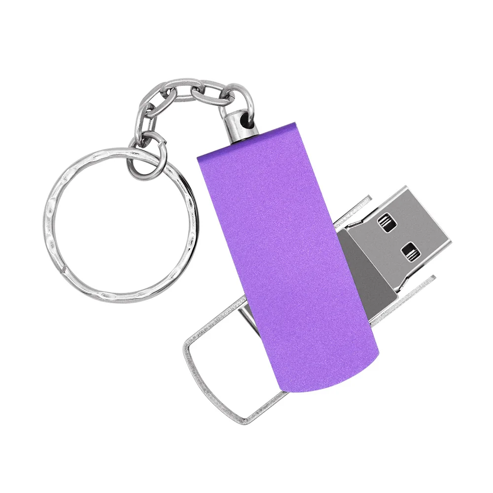 Purple Мини Флешка 128MB Usb флэш-накопитель 4gb USB2.0 Флешка 8gb 16gb 32gb Флешка 64gb с подарочным кольцом для ключей новейший u-диск - Цвет: Purple