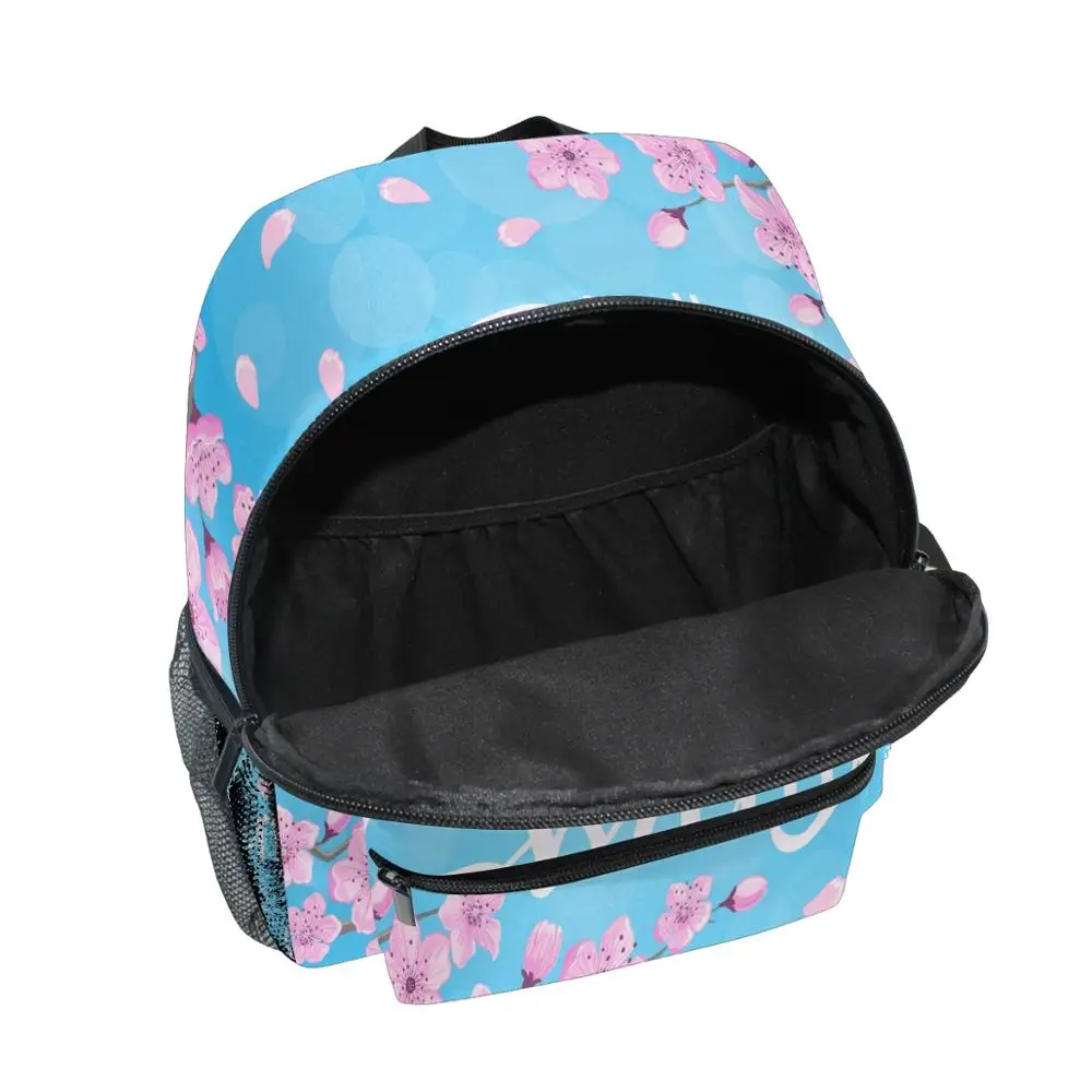 ALAZA Backpack schoolbag peach blossom Printing Women's Small for fashion Girls Ladie Mini Backpacks Cute Lightweight Bags