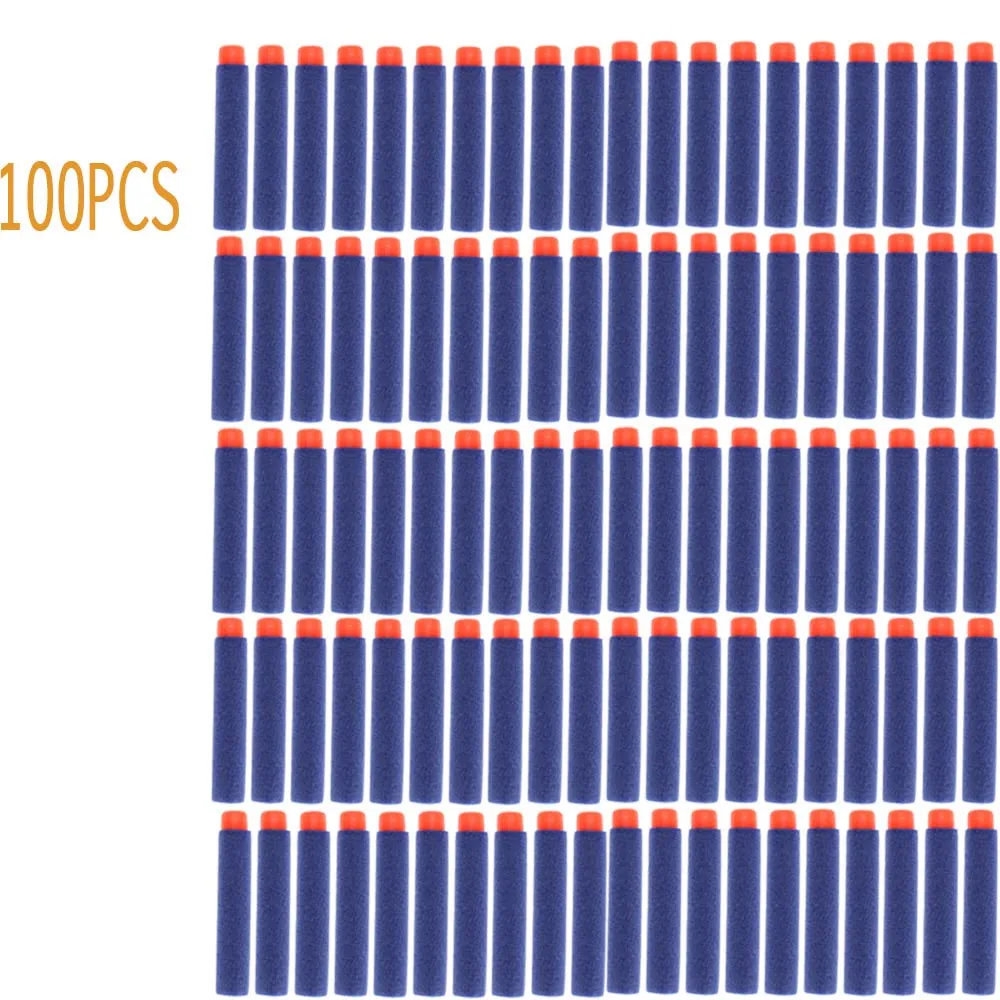 100Pcs-Dark Blue 30/50/100 шт. EVA мягкие пули для водомет Nerf Darts дырочку головы 7,2 см заправка игрушка дартс пистолет пули для настрйки серии Бластеры - Цвет: 100Pcs-Dark Blue