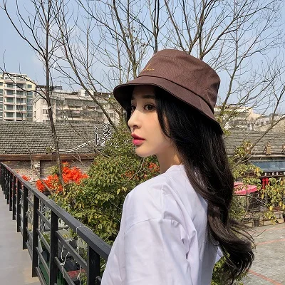 Однотонные шляпы-ведерки, затененные плоские кепки, уличные, для охоты и рыбалки, солнцезащитная Кепка для рыбаков, Кепка в стиле хип-хоп, мужская летняя шапка - Цвет: coffee