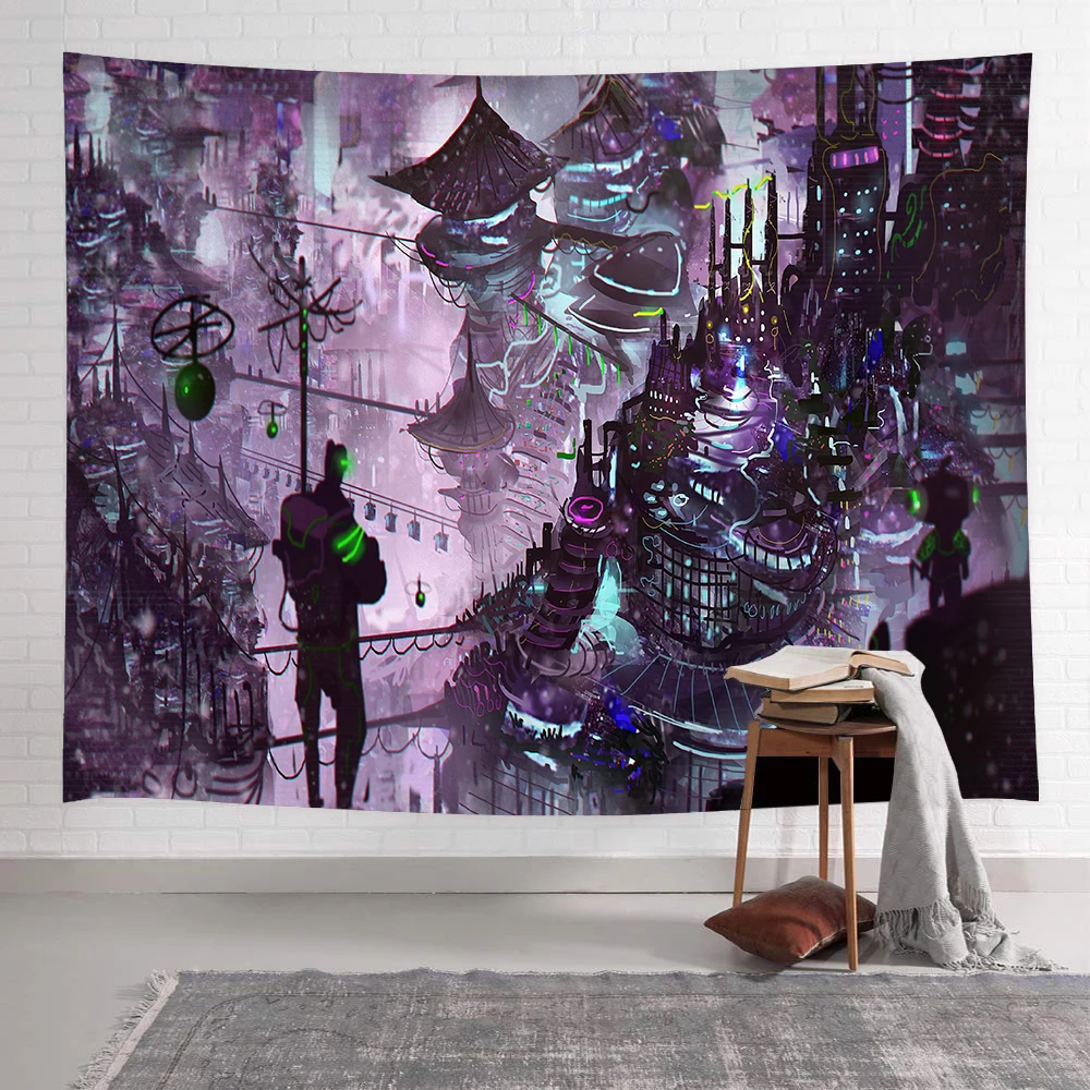 Simsant Superhero Theme Tapestry Cartoon Movie Psychedelic Mural Hanging Tapestries for Living Room Bedroom Dorm Home Decor | Дом и сад
