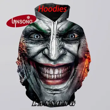

new mens 3d print killing joker hoodies harajuku sweashirts/pants jacket mens short homme suit winter hooded streetwear clothes