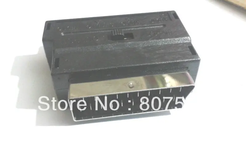 100 шт. Scart К SVHS и 3 x RCA Phono ТВ адаптер конвертер коробка