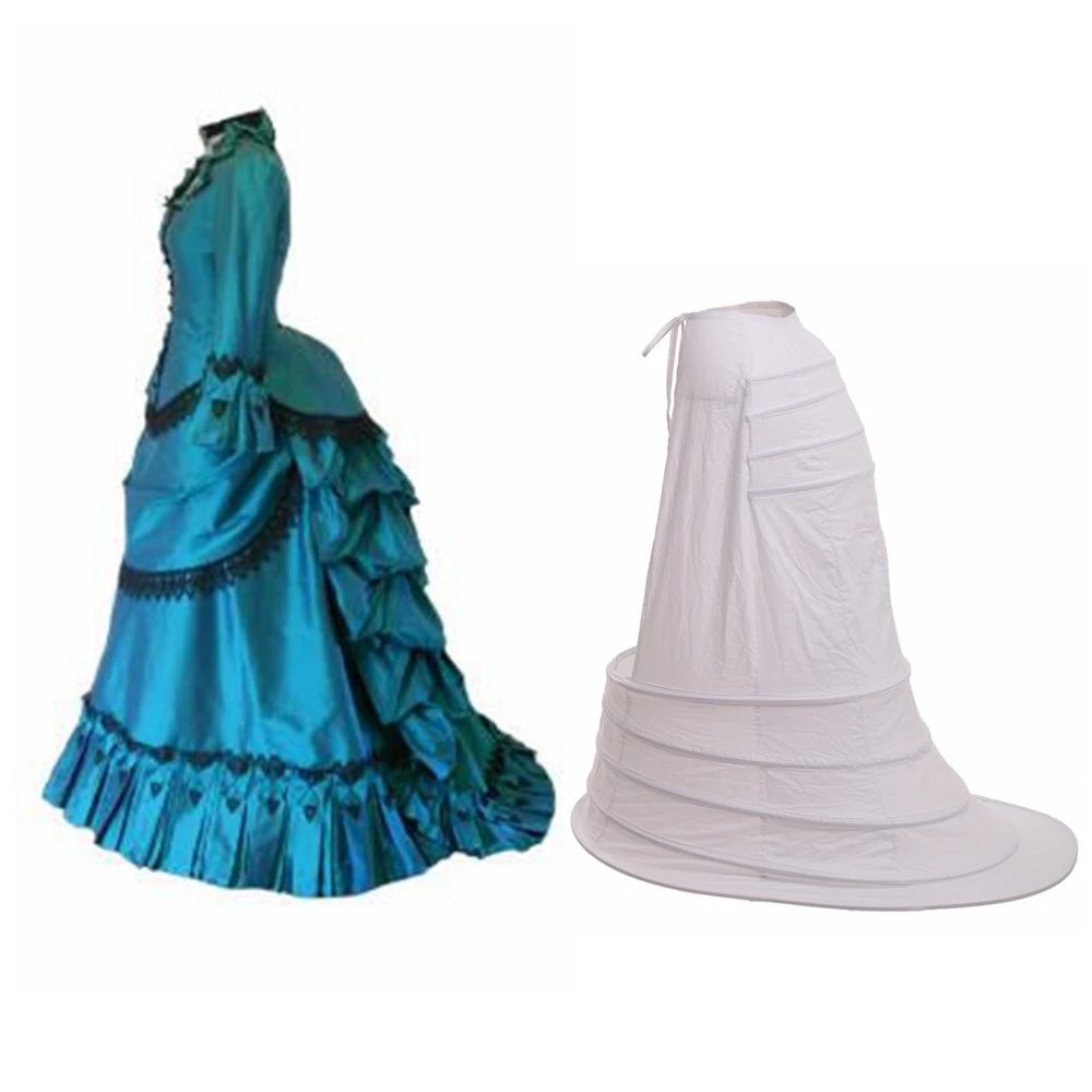 Hoop Cage Skirt Bustle Petticoat Elizabethan Victorian Dress Slip Crinoline Underskirt hoop cage skirt