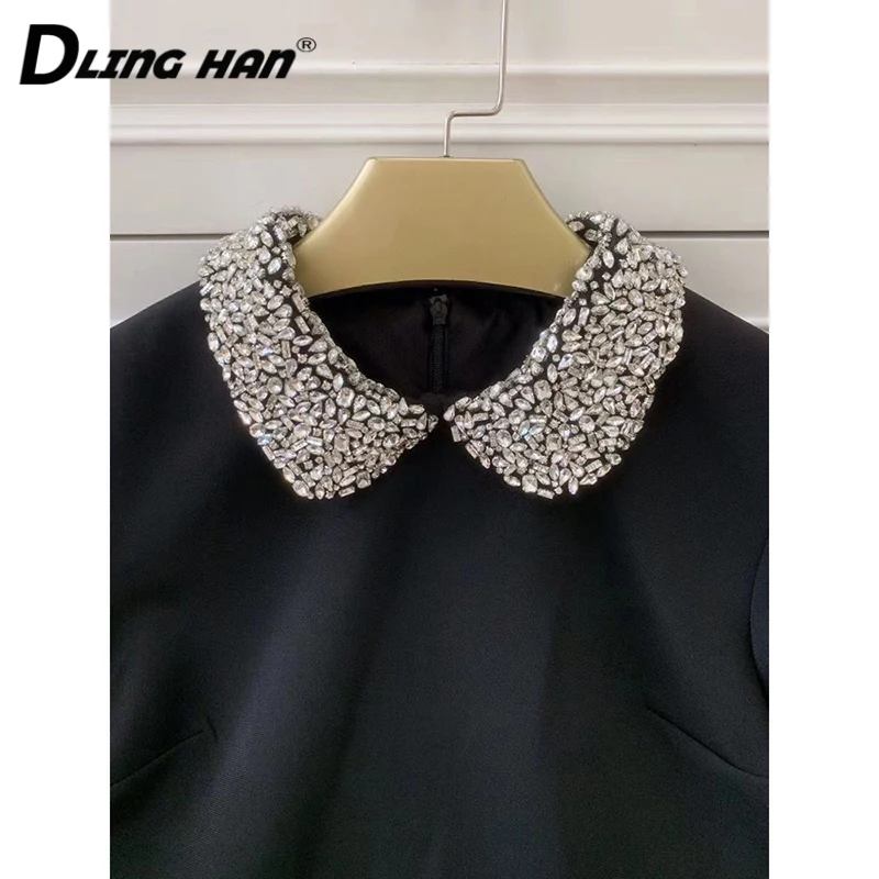 DLINGHAN Fashion Black Dress Women's luxury