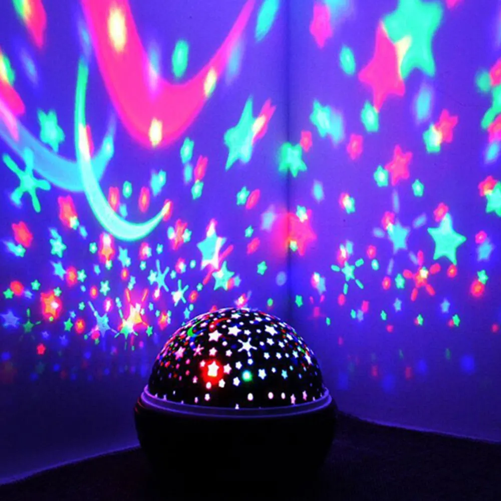 

Rotating Night Light Projector Spin Starry Sky Star Master Children Kids Baby Sleep Romantic Led USB Lamp Projection