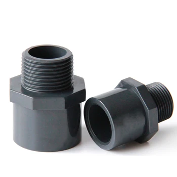

20mm 25mm 32mm 40mm 50mm ID x 1/2" 3/4" 1" 1-1/4" 1-1/2" BSP Male Thread UPVC Tube Joint Pipe Fitting Water Connector