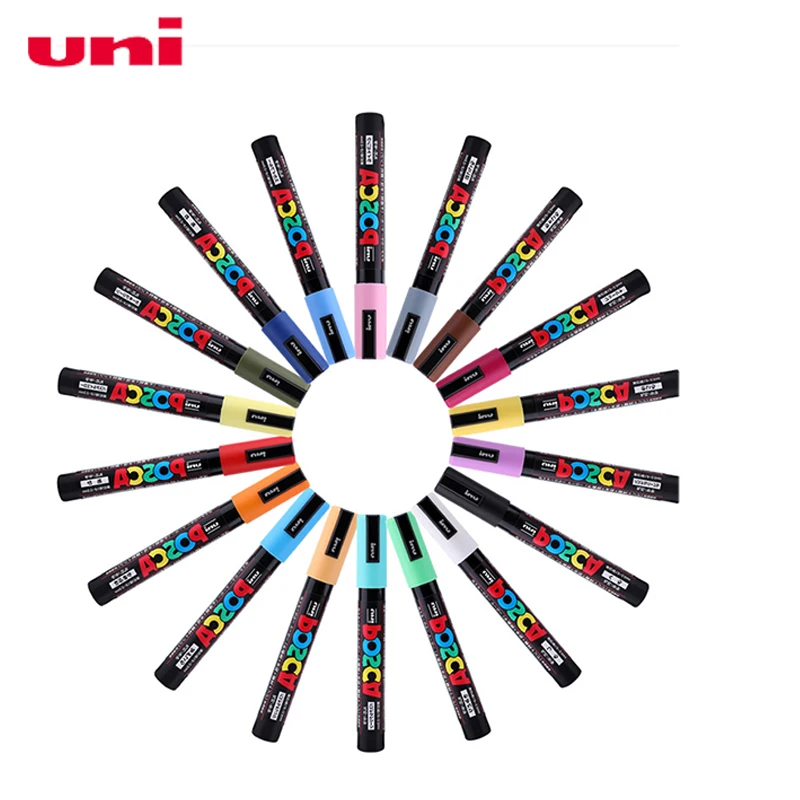 7 шт./Uni Posca PC 5M маркер для рисования рекламная ручка без выцветания 1 8 мм ~ 2 5