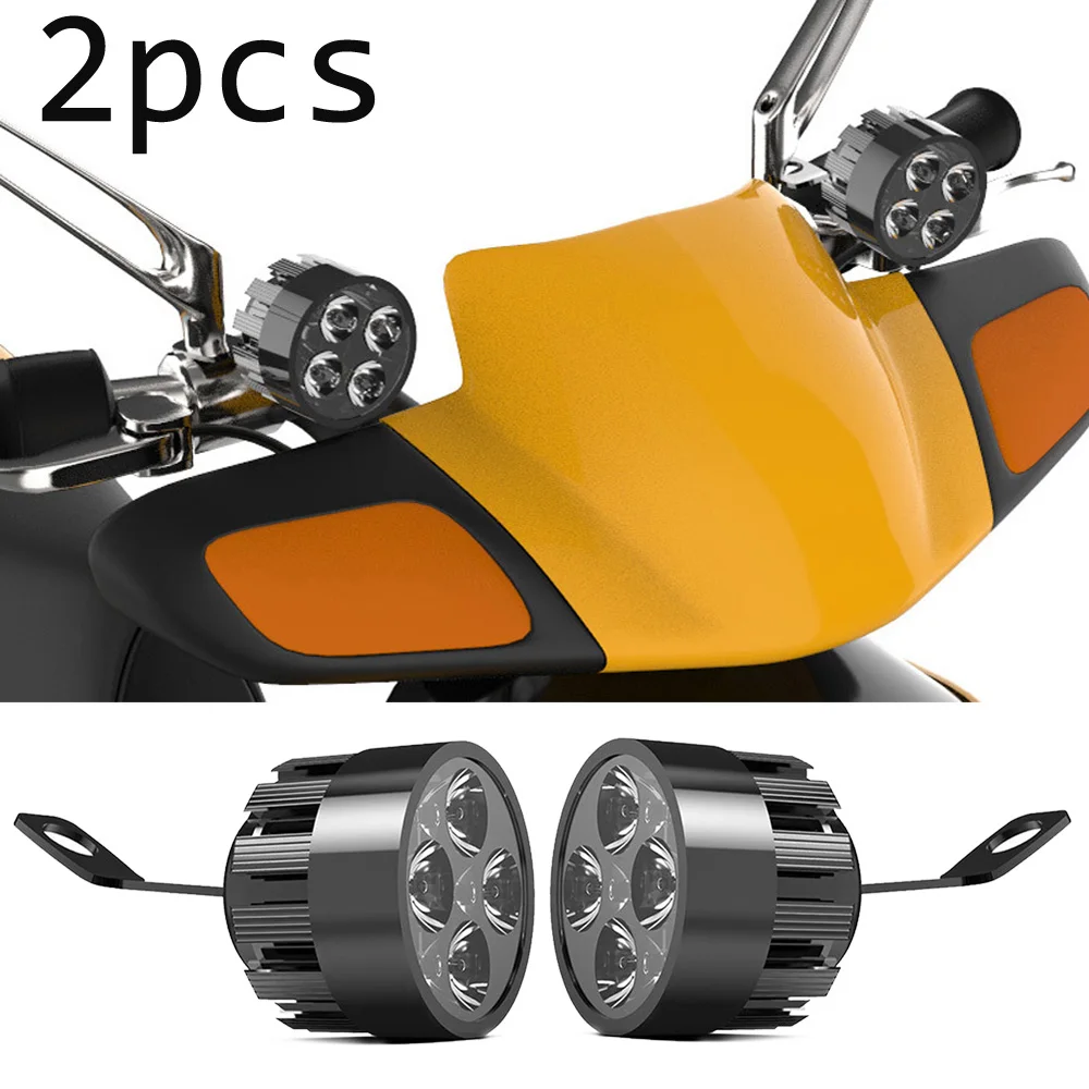 2 шт./компл. DC 12 V-80 V 3000LM мотоцикл пятно туман светильник головной светильник 4-светодиодный головной светильник фары Точечный светильник s