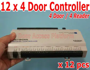 

1 Order=12 pcs of 4 Door Access Controller PCB Webserver Network+TCP/IP Network/4 wiegand readers RFID card In,4 Push button Out