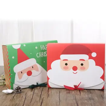 

1 Set 5 Pcs Christmas Lovely Cartoon Nougat Biscuits Packing Boxes Gift Bags