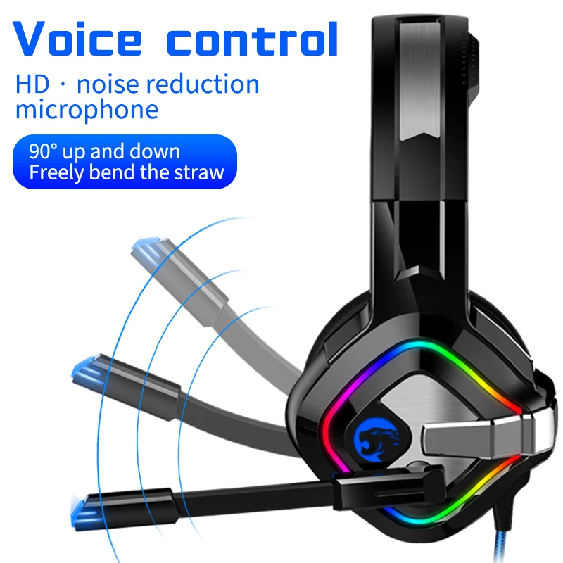 PS4 Gaming Headphones Professional Led Light 4D Stereo Gaming Headsets with Microphone for Xbox One Laptop Computer Tablet Gamer