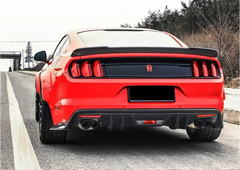 Mustang Roush Реальные углеродного волокна задний для задней двери, крыши крыло багажника выступ Спойлеры для Ford Mustang