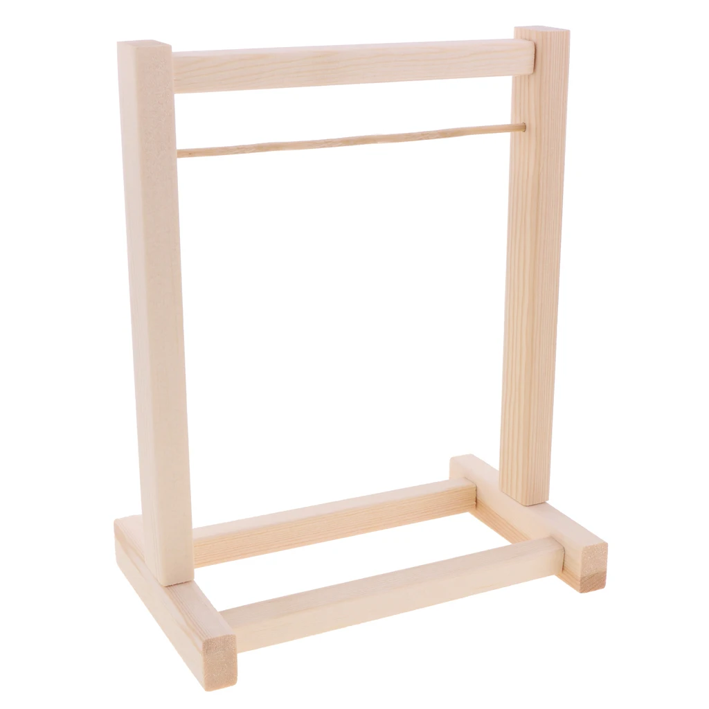 

Wooden DIY Assembled Garment Rack Clothes Organizer for 1/3 1/4 1/6 BJD AOD Doll, Hangers for Blythe Azone Handbags Hats Scarf