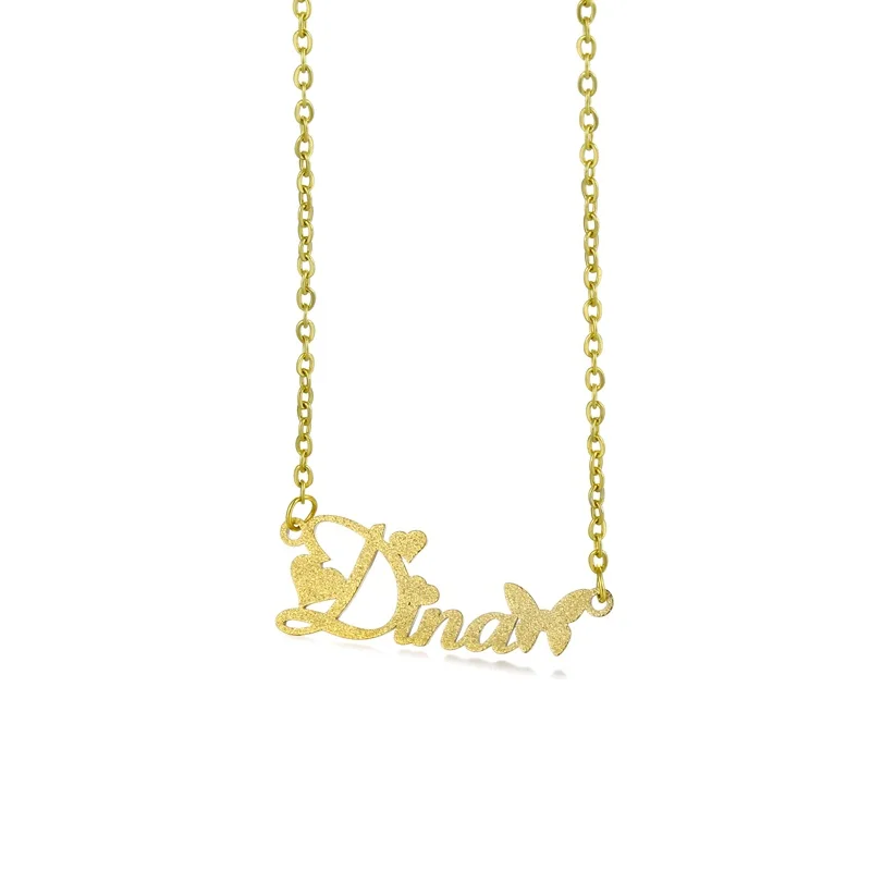 Customized Stainless Steel Frosted Name 