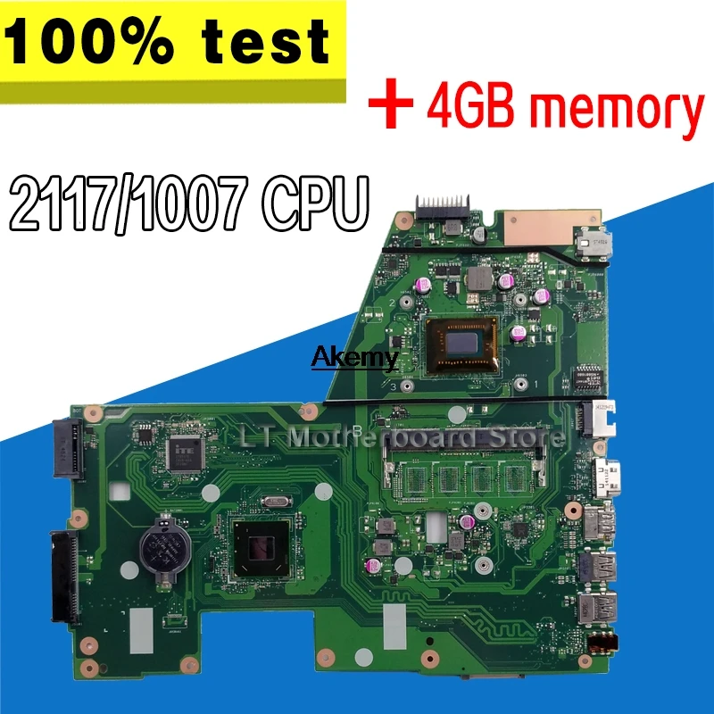 X551CA материнская плата 2117/1007 CPU/4 ГБ для For Asus X551C F551C F551CA X551CAP ноутбука | Компьютеры и