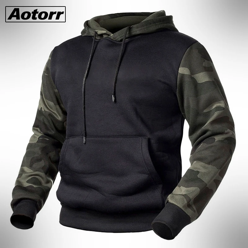 Sudadera con capucha de camuflaje militar para hombre, de calle masculina de estilo Hip Hop, color verde militar, de marca, otoño e invierno, 4XL|Sudaderas con capucha y sudaderas| - AliExpress