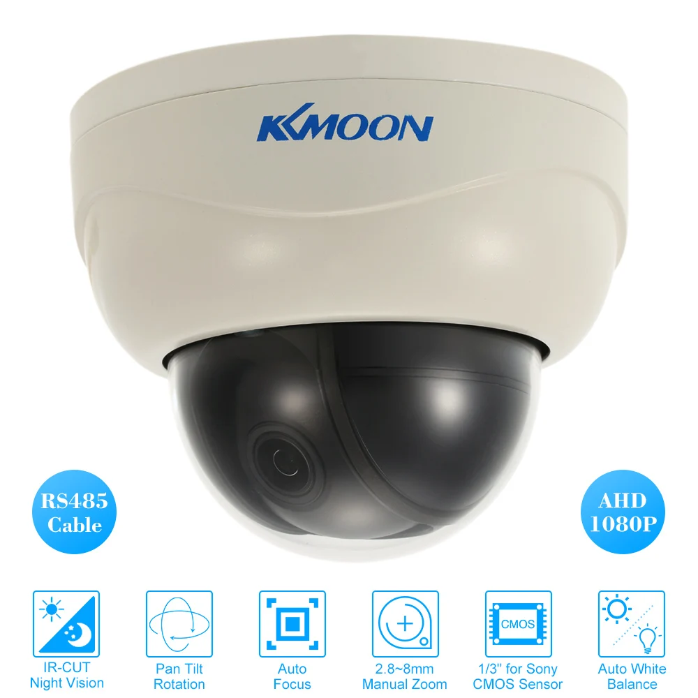 

KKmoon AHD 1080P Dome PTZ CCTV Camera 2.8~8mm Auto-Focus Manual Varifocal Zoom Lens 2.0MP 1/3 for Sony CMOS IR-CUT
